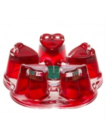 Подставка-подогреватель для чайника "Агава" красная, диаметр 110мм.